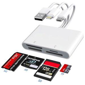 메모리 스틱 프로 듀오 어댑터 - /USB C /A용 XD 픽처 카드 리더, 4 in 1 SD /TF /MS /XD 리더 소니 사이버샷 지원 17 /16 /15 /14 /13 /12 /11 /Pad /PC /안드로이드 /노트북