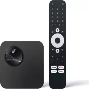 RockTek GX1 UHD 스트리머 - Google TV 4K 스트리밍 플레이어 HDR 돌비 비전 Atmos Wi-Fi6 AISR AIPQ QMS