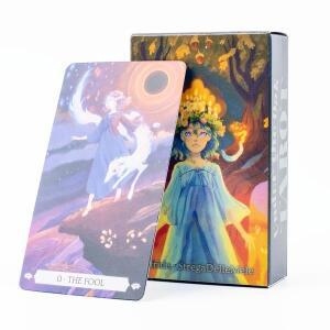Under The Oak 타로 78 카드 데크 독특한 Divinatio 보드 게임 통찰력 포함 독서를 위해 사실과 소설을 결