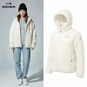 [백화점 정품] 아이더 플리스 후리스 출고] 여성 에시앙 윈드 스토퍼 자켓 크림 안감 후드 털 뽀글이 점퍼