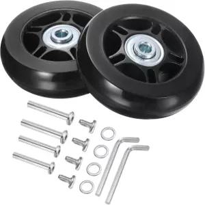 uxcell 러기지 휠 교체용 70 x 19mm /2.8 0.8 러버 스위블 캐스터 베어링 수리 키트 여행 가방 인라인