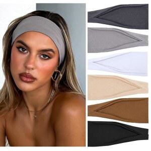 TERSE 여성용 헤어 밴드 U2019s 논 슬립 두꺼운 헤드밴드 스트레치 스웨트 매일 요가 운동을 위한 기본 패션 액세서리