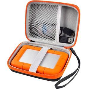 LaCie R ed Mini 1TB / 2TB 4TB 5TB 외장 하드 드라이브 휴대용 HDD, Mac 및 PC용 드라이브용 스토리지 홀더 USB 3.0 2.0 케이블 SD 카드(Orange)와 호환되는 케이스