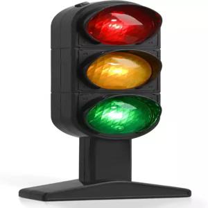 가드파티 키덜트 토이 신호등 장난감 받침대 포함 시뮬레이션 도로 안전 교통등 횡단보도 신호 모델 교육용