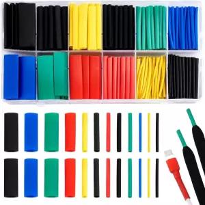 PH PandaHall 280pcs 애글릿 수리 키트 1.7인치 열수축 튜브 3~17mm 와이드 신발 레이스 끝 팁 신발끈