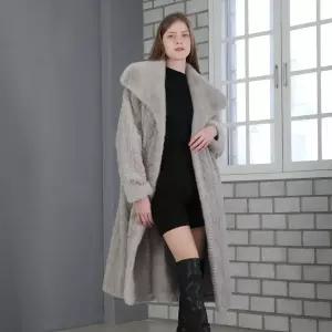 30프리미엄 숄카라FAUXFUR밍크롱코트