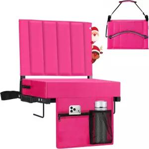 허리 지지대가 있는 블리처를 위한 할리튜니 스타디움 시트 넓은 편안한 패딩 쿠션이 휴대용 블리처 금속