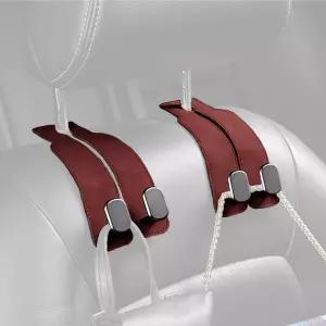 헤드레스트용 GONTSIG 2Pcs 자동차 지갑 후크 범용 카시트 행거용 휴대폰 마운트 식료품 포함 더블 밴딩