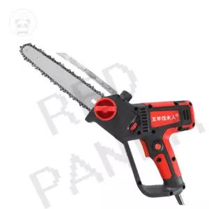 미니 유선 전기톱 연장 가지 치기 벌목 나무 절단 기계 전기 전동 레드판다몰 장비 목공 목재 전동톱 체인
