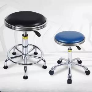 클린룸 제전 의자 원형 높이 작업 높이조절 블랙 포장반 체어 A타입