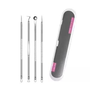 피지 압출 도구 세트 블랙 화이트 헤드 바늘 루프 (WFKAFJD)