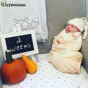 무라식 부리또 아기 담요 포대기 밀가루 토르티야 모자와  잠자는 랩