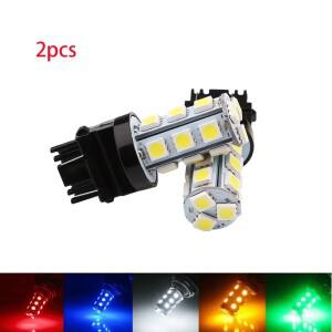 루보식 3157 P27/7W T25 DC12V 18 SMD 5050 LED 전구 자동차 후진 방향 지시등 브레이크 테일 램프 전구 77