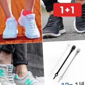 탄성 고무 안풀리는 신발끈 어린이 성인 운동용 슈즈타이 12p  1+1