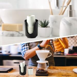 1PCS 공간 절약형 컵 정리대 - 다기능 데스크탑 일회용 홀더 가정용 주방/사무실/카페/피크닉에 이상적