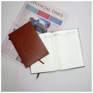 PU가죽 다이어리 브라운 유선다이어리 업무수첩 클래식다이어리