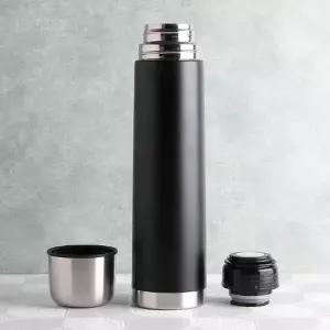 보냉병 1L 블랙 원터치 진공보온병 스텐보온병 보온병