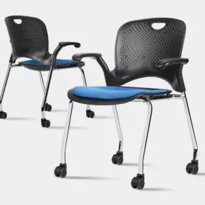 다용도 간이 일반의자 플라스틱 오피스 학원 공부의자 (WFKBJLP)