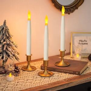 매달린 불꽃 없는 크리스마스 양초 블랙 A