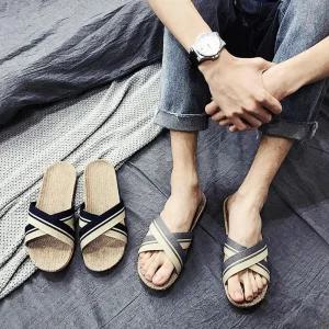 왕골슬리퍼 통기성이좋은 크로스 통기성이좋은 내추럴한 시원한