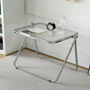 좌탁 접이식 티테이블 투명 카페탁자 소형 유령 색 탁자 거실 낮은 쇼파 찻상 미니