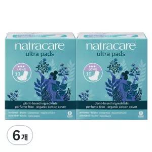 나트라케어 울트라 데일리 학생 직장인 패드 윙 생리대 날개형 대형 10개입 6개