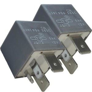 [미국배송] 2PCS 191906383C 연료 펌프 릴레이 #167 12V 40A 4핀 SPST 아우디 A3 2009-2013 A4 2002-2005 TT / TTS 2013-2015 및 폭스바겐 CC 2014-2017 EOS 2014-2015 호환