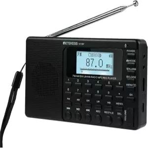 Retekess V115P 휴대용 단파 라디오 충전식 AM FM SW WB 무선 연결 1800mAh 배터리 디지털 튜너 TF /AUX