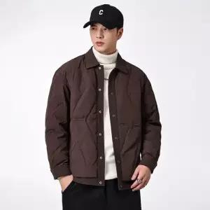 남성 트렌디 아이템 셔츠 솔리드 새로운 국가 표준 오리털 경량 패딩 빅사이즈 겨울 도톰한 칼라 힛템