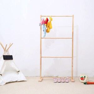 행거 원목 바퀴 아이옷 옷걸이 아이방 서랍장 주니어 행거 정리 2단행거 옷장