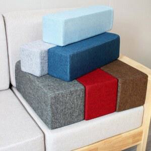 소파팔쿠션 의자 팔받침대 사각 대형 풋스툴 벤치 플러시 쇼파 발받침대