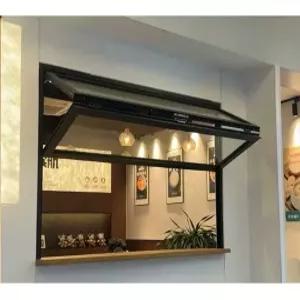 폴딩도어 창문 시스템 카페 오픈형 외부 창호 인테리어 창문레버