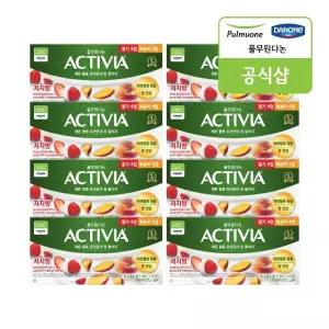 [풀무원다논] 액티비아 컵 딸기복숭아 8입(80g x 8입) x 8개