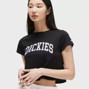 [국내 매장품] 디키즈 아치 로고 크롭 티셔츠 Black 187600