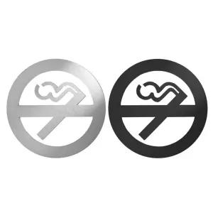 금연구역안내판 메탈 표지판(블랙)표시 흡연금지 경고문 입간판 스티커