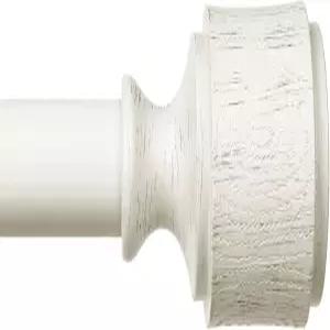 앤티크 화이트 우드 커튼봉 창문용 장식용 헤비 듀티 조절 가능한 소박한 농가 1인치 금속 드레이퍼 폴