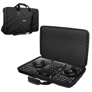 LVKAYCE DJ 케이스 - 57.9cm x 37.1cm 8.9cm(22.8x14.6x3.5인치) Pioneer 컨트롤러 DDJ-SR /SR2 /REV1 /Denon MC4000 /Numark NVII /Mixtrack Pro3 /Hercules Inpulse 500 /NV 플래티넘에 적합 하드 쉘 여행용 장비