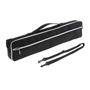 Jiayouy 경량 17홀 플루트 케이스 커버 백 휴대용 가방 조절 가능한 어깨끈 및 플러시 안감 블랙 43.9cm x 8.9cm 5.5cm(17.3인치 3.5인치 2.1인치)