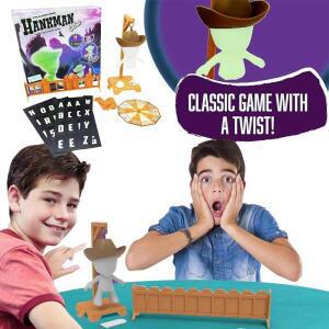 핫-카우보이 마그네틱 행맨 보드 게임 미스터리 단어 추측 행잉 인형 여행 테이블