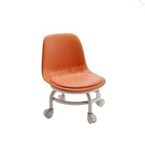 바퀴 달린 미니 스툴 소형 작업 주황 테이블 신발신을때 등받이형 벤치 원목