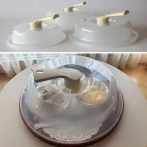 손잡이 음식 커버 3종 그릇 뚜껑 전자레인지 덮개냄새차단 세트 위생 벌레 반찬보관 야외 대형 식탁 다용도