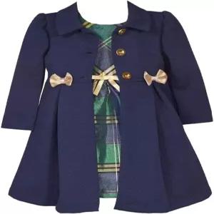 보니 진 걸스 12M16 스페셜 이벤트 크리스마스 홀리데이 드레스 코트 세트