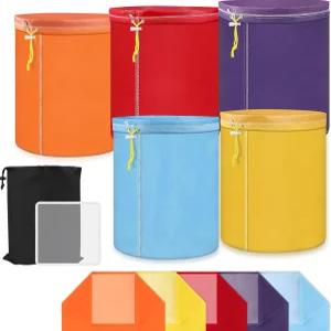 윈드스피드 5팩 5갤런 필터 백 스크린 및 보관 파우치가 있는 버킷용 옥스포드 천 올메쉬 백25~220마이크론