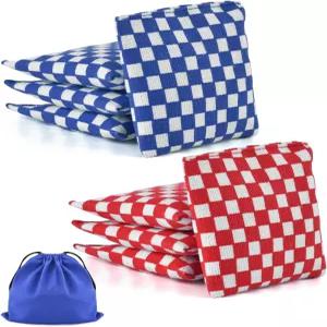 TINDTOP 미니 콩주머니 던지기 3.1인치 x 콘홀 야외 게임 컬러풀 캔버스 카니발