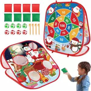 성인을 위한 크리스마스 빈백 던지기 게임 가족을 파티 야외 실내 홀리데이 다트 보드 카니발 장난감 남아