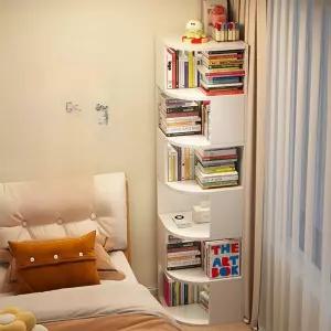 코너책장 ㄱ자책장 북선반 정리함 장식장 거실 진열대 슬림 인테리어 원목 선반