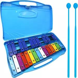 빅 빌리언 글로큰스필 실로폰 25 노트 용 메탈 타악기 케이스 투 세이프 망치 완벽하게 조율된 음악 교육