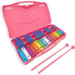 모레솔룬 글로켄스필 실로폰 25 노트 레인보우 키 초보자를 위한 크리스마스 선물용 악기 케이스 포함
