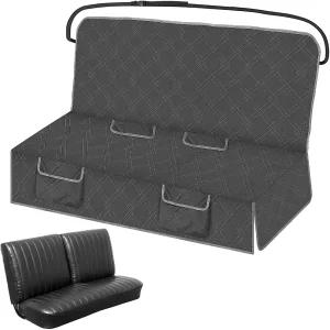 키스트르바 도그 카시트 커버 헤드레스트 없음 가장 빈티지한 자동차 및 클래식 트럭 벤치 시트 600D