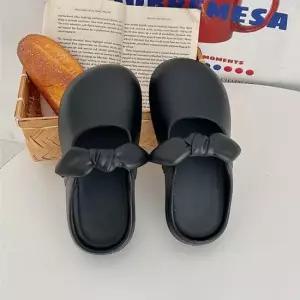 인기상품 둥근코 리본 장식 포인트 2여성 슬리퍼 LKCR11 아이슈즈 구두 바캉스 젤리 휴 [WFK5T4P_260108]